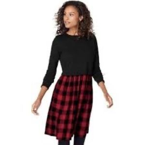 Jjill buffalo plaid size large dress